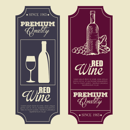 red wine set icons vector illustration designのイラスト素材