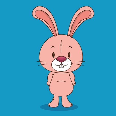 cute and little rabbit character vector illustration designのイラスト素材