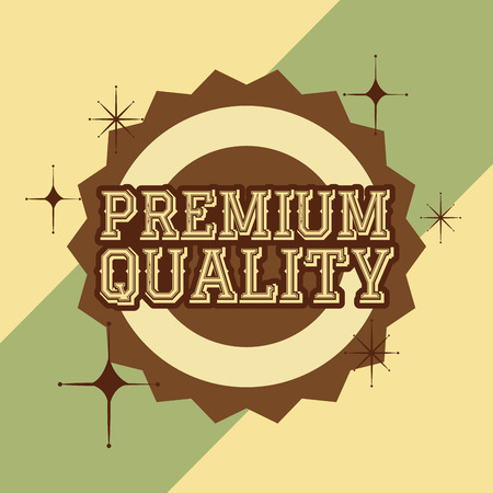 retro vintage badge premium quality vector illustrationのイラスト素材
