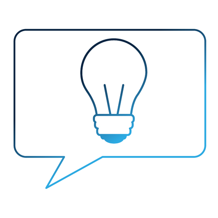 speech bubble business bulb idea creativity vector illustration neon blueのイラスト素材