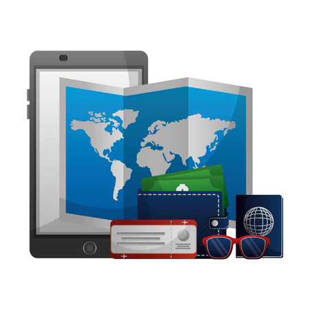 set tourism and travel icons vector illustration designのイラスト素材