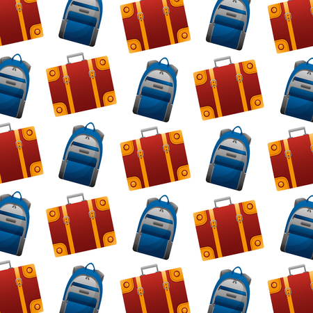 travel tourism set icons pattern background vector illustration designのイラスト素材