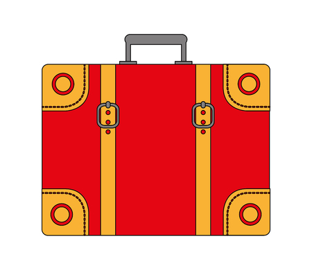 travel classic suitcase vacations equipment vector illustrationのイラスト素材