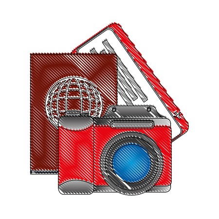 tourism and travel set icons vector illustration designのイラスト素材