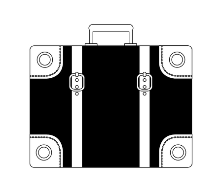 travel classic suitcase vacations equipment vector illustrationのイラスト素材