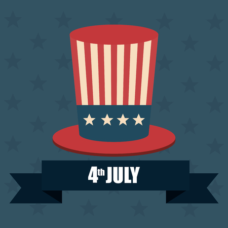 hat USA independence day celebration vector illustration designのイラスト素材