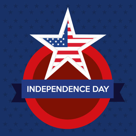USA independence day star vector illustration designのイラスト素材
