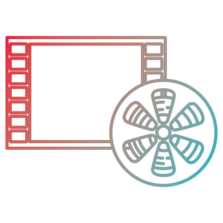 video reel with tape record vector illustration designのイラスト素材