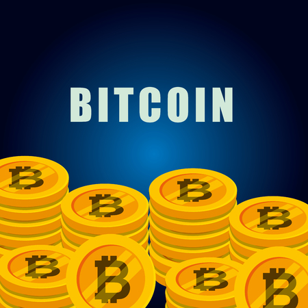 bitcoins currency digital virtual money vector illustrationのイラスト素材