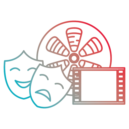 cinema entertainment set icons vector illustration designのイラスト素材
