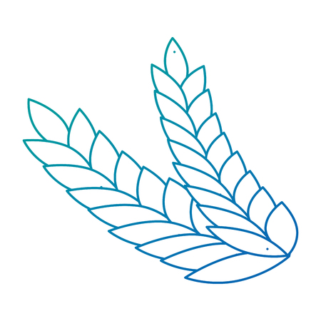 wheat leafs isolated icon vector illustration designのイラスト素材