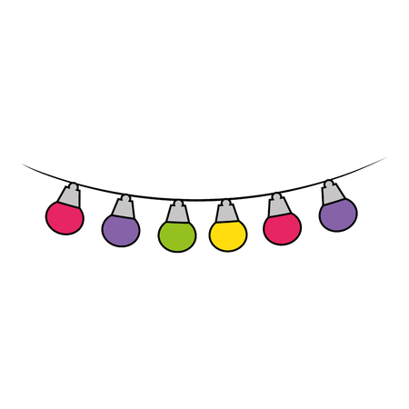 lights hanging decoration icon vector illustration designのイラスト素材