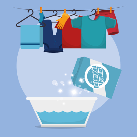 clothes with laundry service icons vector illustration designのイラスト素材