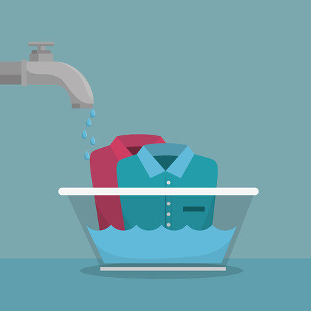 clothes with laundry service icons vector illustration designのイラスト素材