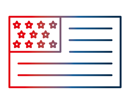 united states of america flag national symbol vector illustration gradient designのイラスト素材
