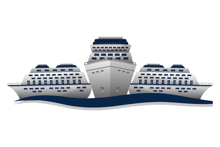 travel cruises ship world vacation vector illustrationのイラスト素材