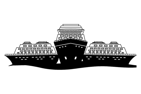 cruice ships isolated icon vector illustration designのイラスト素材