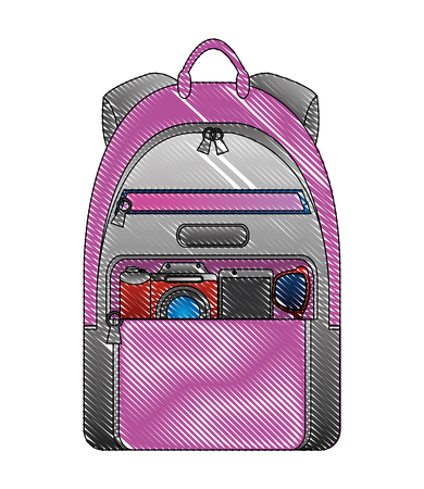 handbag travel with objects travel isolated icon vector illustration designのイラスト素材