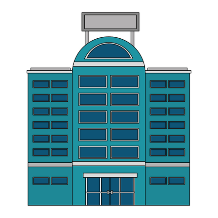 building hotel isolated icon vector illustration designのイラスト素材