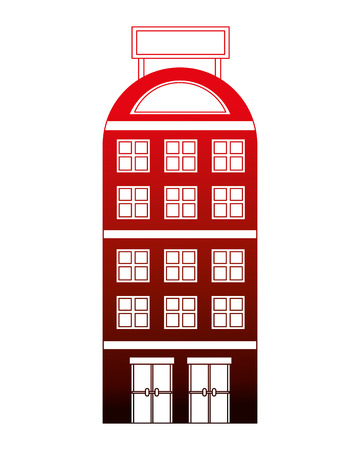 building hotel isolated icon vector illustration designのイラスト素材