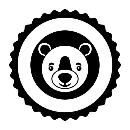 lace bear grizzly isolated icon vector illustration designのイラスト素材