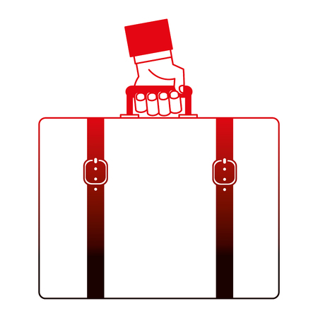 hand with suitcase travel tourism icon vector illustration designのイラスト素材