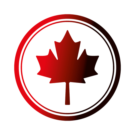 maple leaf emblem isolated icon vector illustration designのイラスト素材
