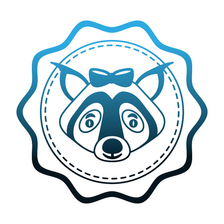 lace female wolf animal isolated icon vector illustration designのイラスト素材