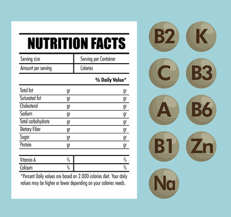 nutrition facts infographic icon vector illustration designのイラスト素材
