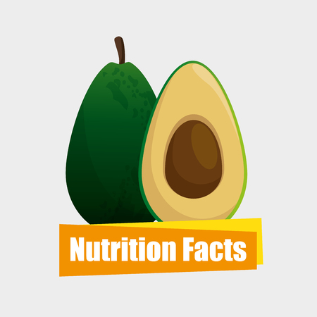 healthy food with nutritional facts vector illustration designのイラスト素材