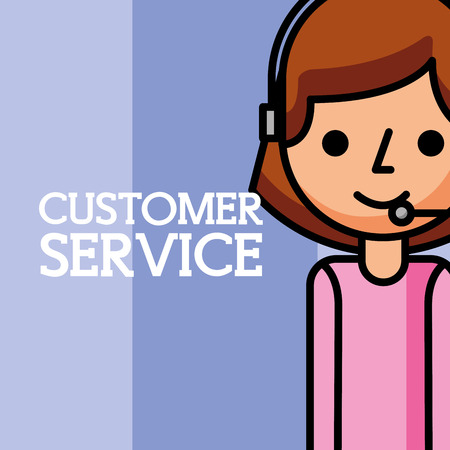 woman dispatcher employee customer service vector illustrationのイラスト素材