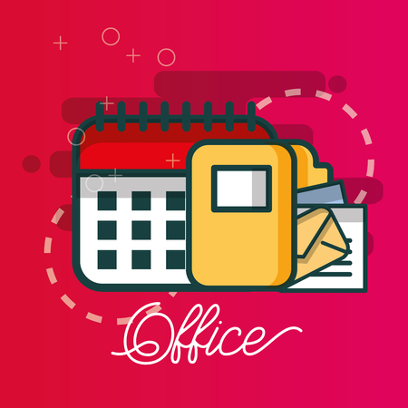 calendar folder file email document office vector illustrationのイラスト素材