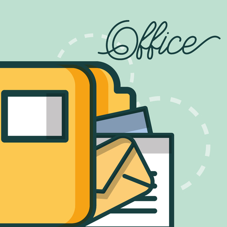 folder file document mail archive office vector illustrationのイラスト素材
