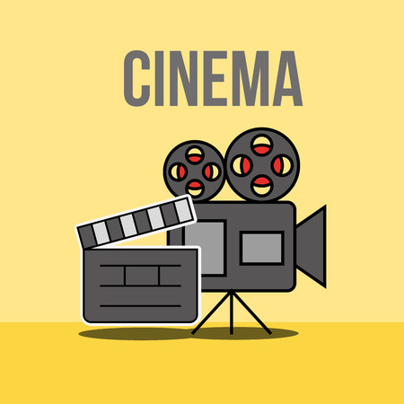 cinema film projector board clapper vector illustrationのイラスト素材
