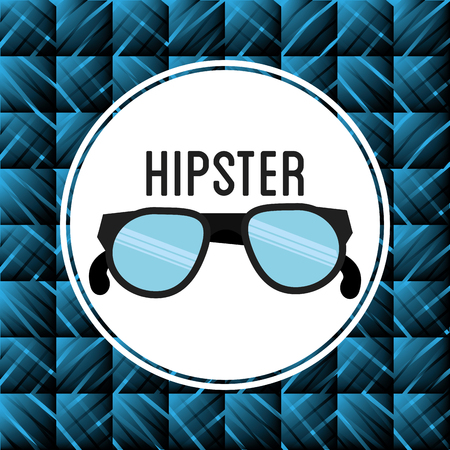 glasses style hipster poster vector illustration designのイラスト素材