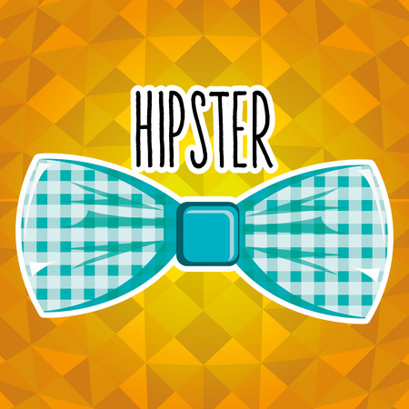 bowtie ribbon hipster style accessory vector illustration designのイラスト素材