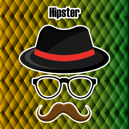 set accessories style hipster vector illustration designのイラスト素材