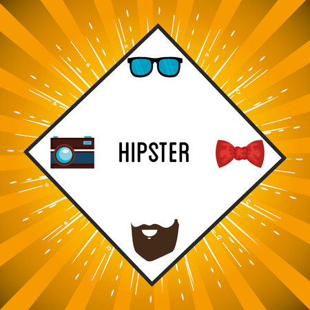 set accessories style hipster vector illustration designのイラスト素材