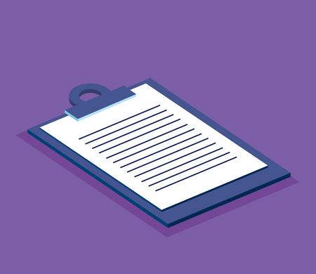 clipboard checklist isometric icon vector illustration designのイラスト素材