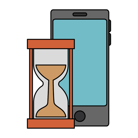 smartphone with hourglass icon vector illustration designのイラスト素材