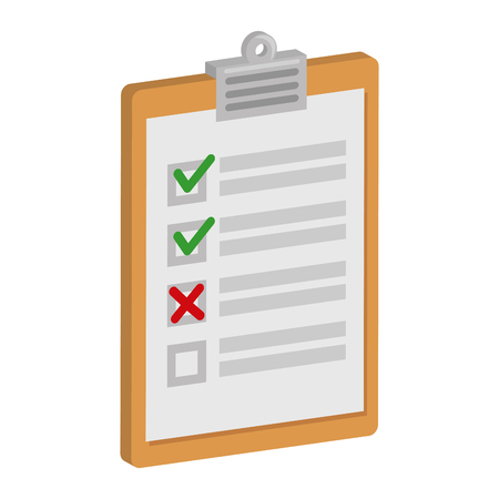clipboard checklist isolated icon vector illustration designのイラスト素材