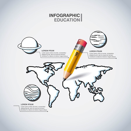 infographic education presentation icons vector illustration designのイラスト素材