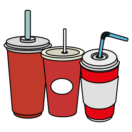 fresh beverages isolated icons vector illustration designのイラスト素材