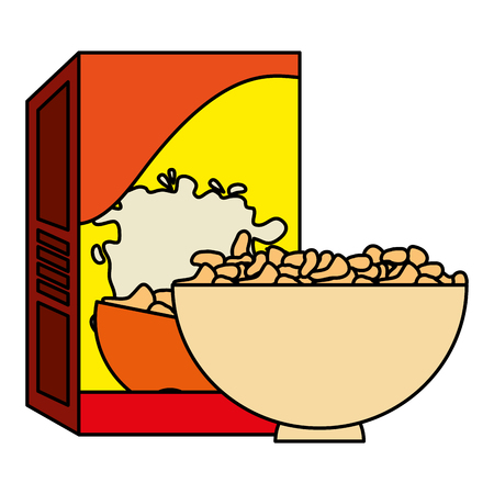 cereal dish with box vector illustration designのイラスト素材