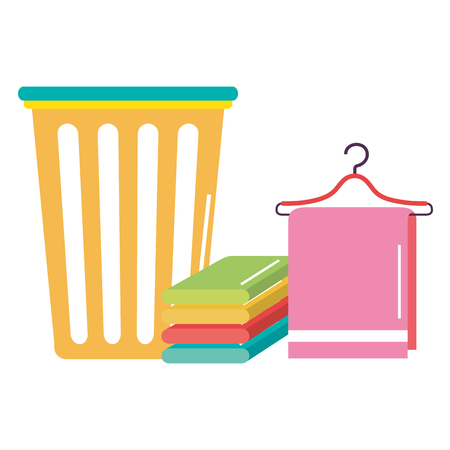 laundry service plastic bin vector illustration designのイラスト素材