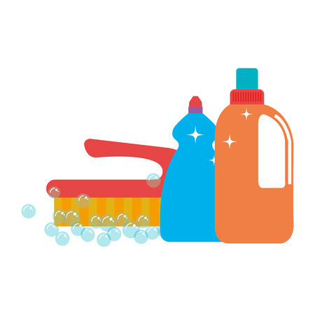laundry and housekeeping products vector illustration designのイラスト素材
