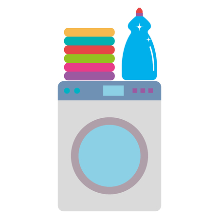 wash machine laundry service vector illustration designのイラスト素材