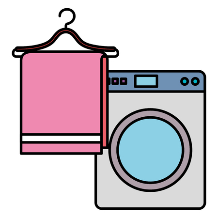 wash machine laundry service vector illustration designのイラスト素材