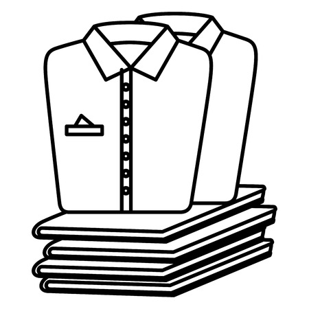 shirts and clothes laundry service vector illustration designのイラスト素材