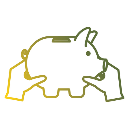 piggy savings economy icons vector illustration designのイラスト素材